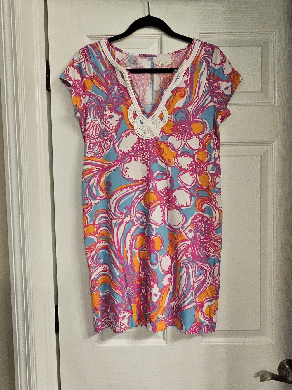 Lilly Pulitzer Brewster V-Neck Dress Feeling Tanked Sz M